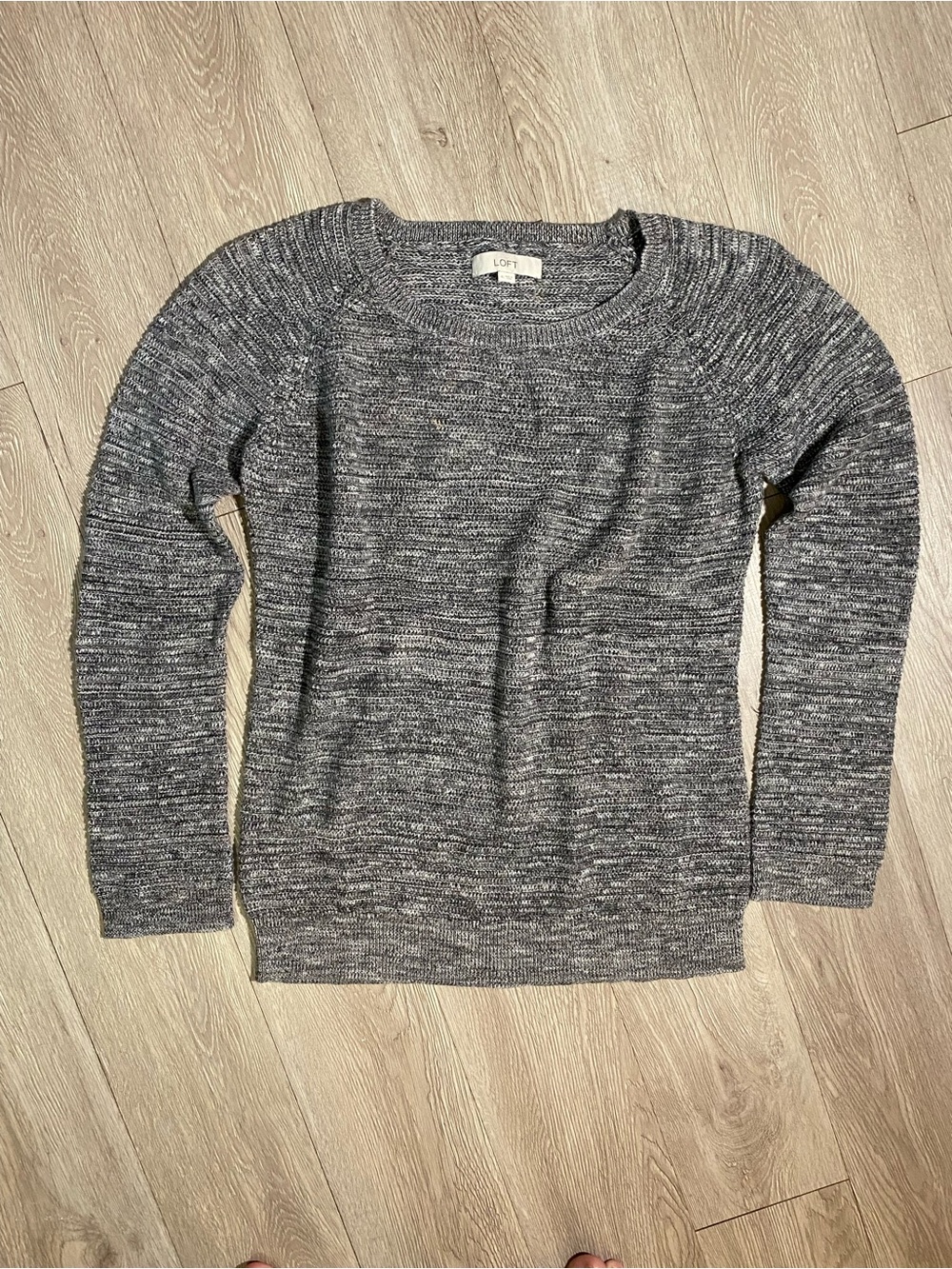 💜 Loft Marled Black Sweater Size XL